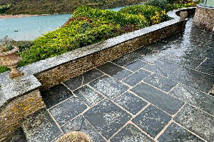 Repointing Exposed Slate Paving