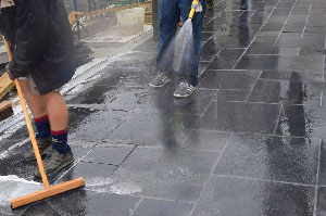 Successful Paving Jointing on a Wet November Day