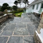 Repointing Random-sized Natural Stone Paving Joints   (& repointing in wet weather!)
