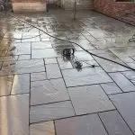 Pointing to Complete New Indian Sandstone Paving – Even in the Rain